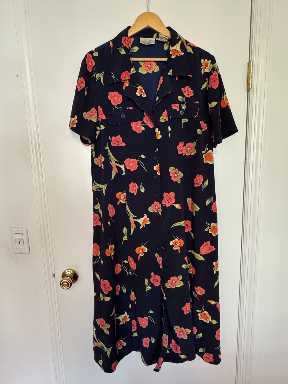 Vintage 90s Kathie Lee Woman Floral Print Dress - Plus size